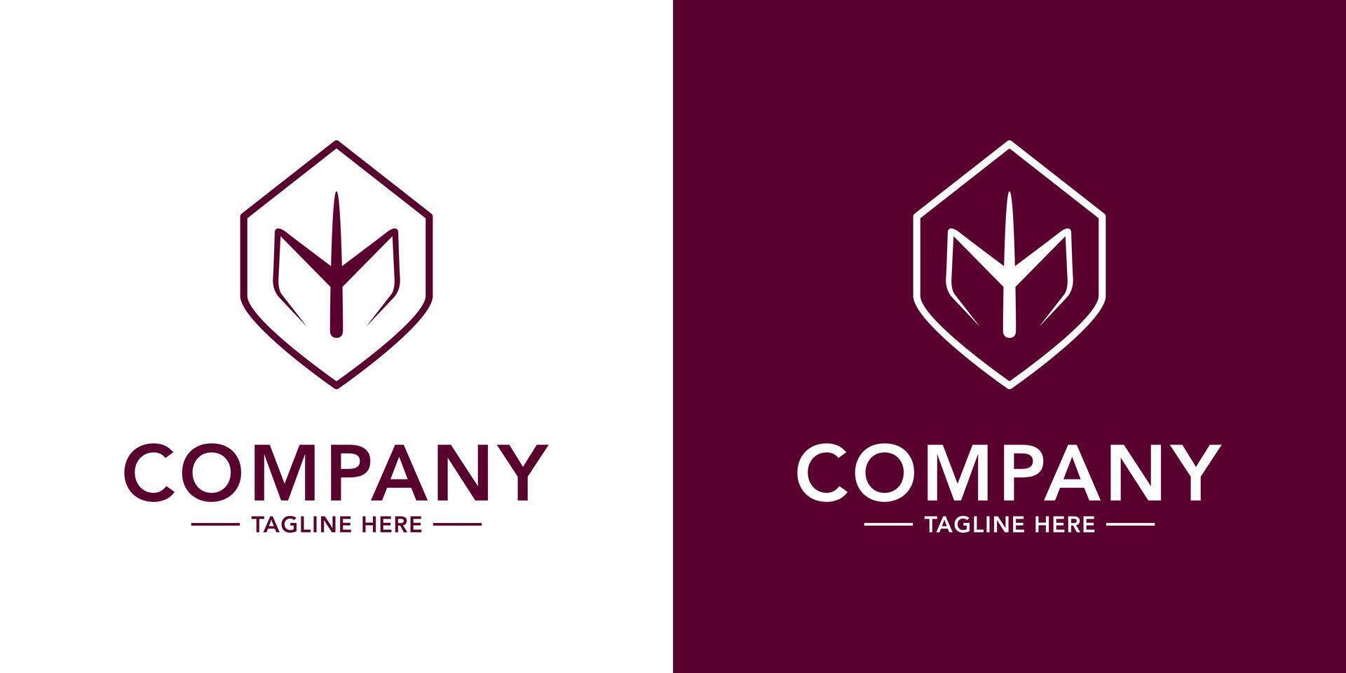 Two logos for a company with a letter m vector