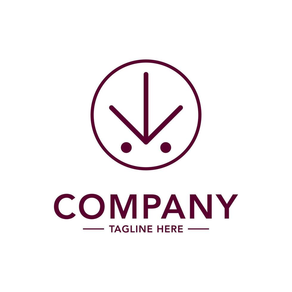 Simple elegant company logo design vector