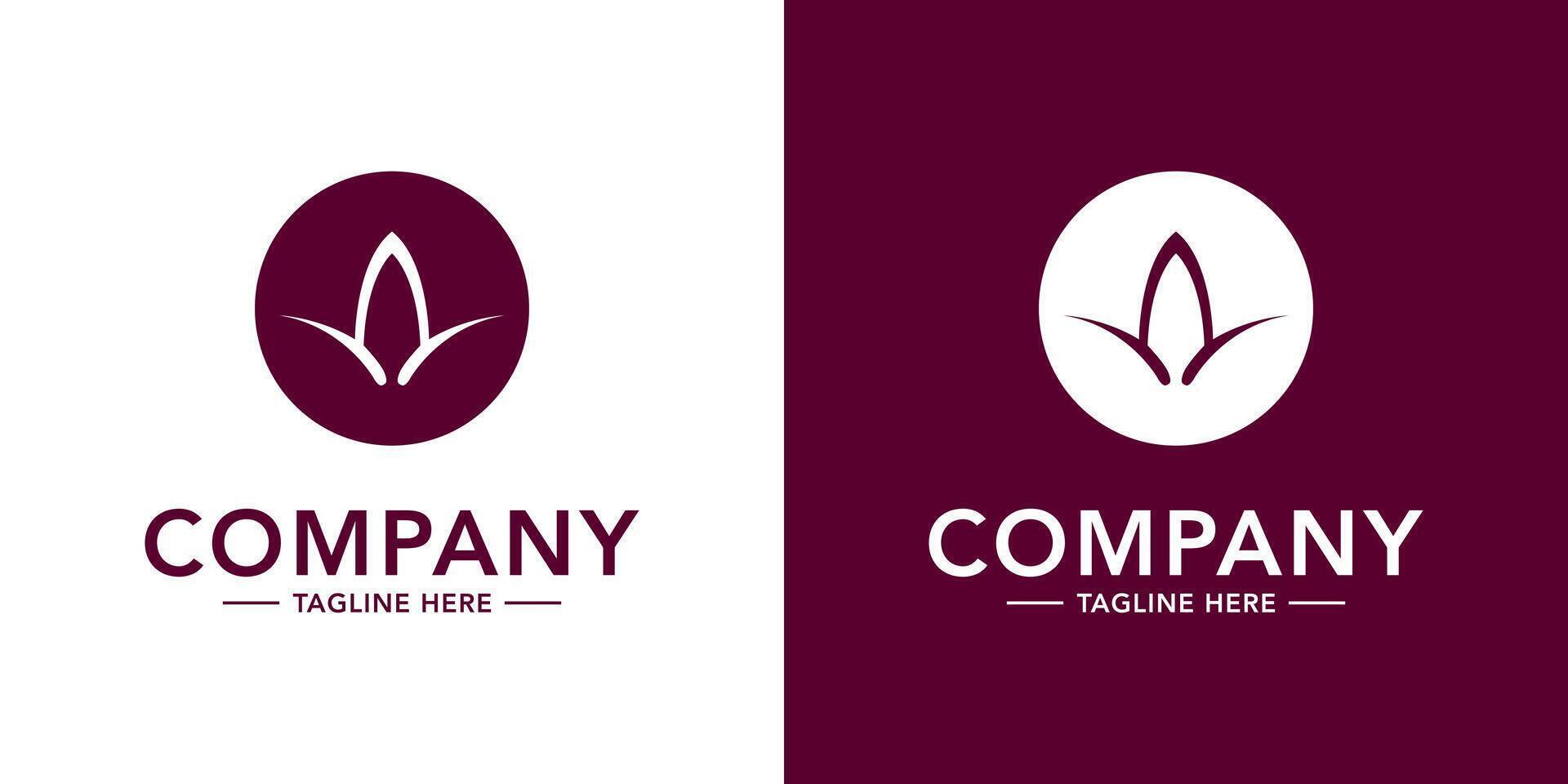 Two logos for a company with a leaf and a leaf vector