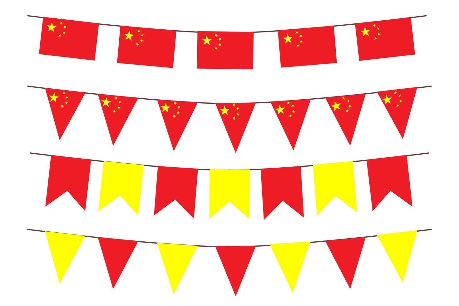 Flag of China bunting background decoration vector