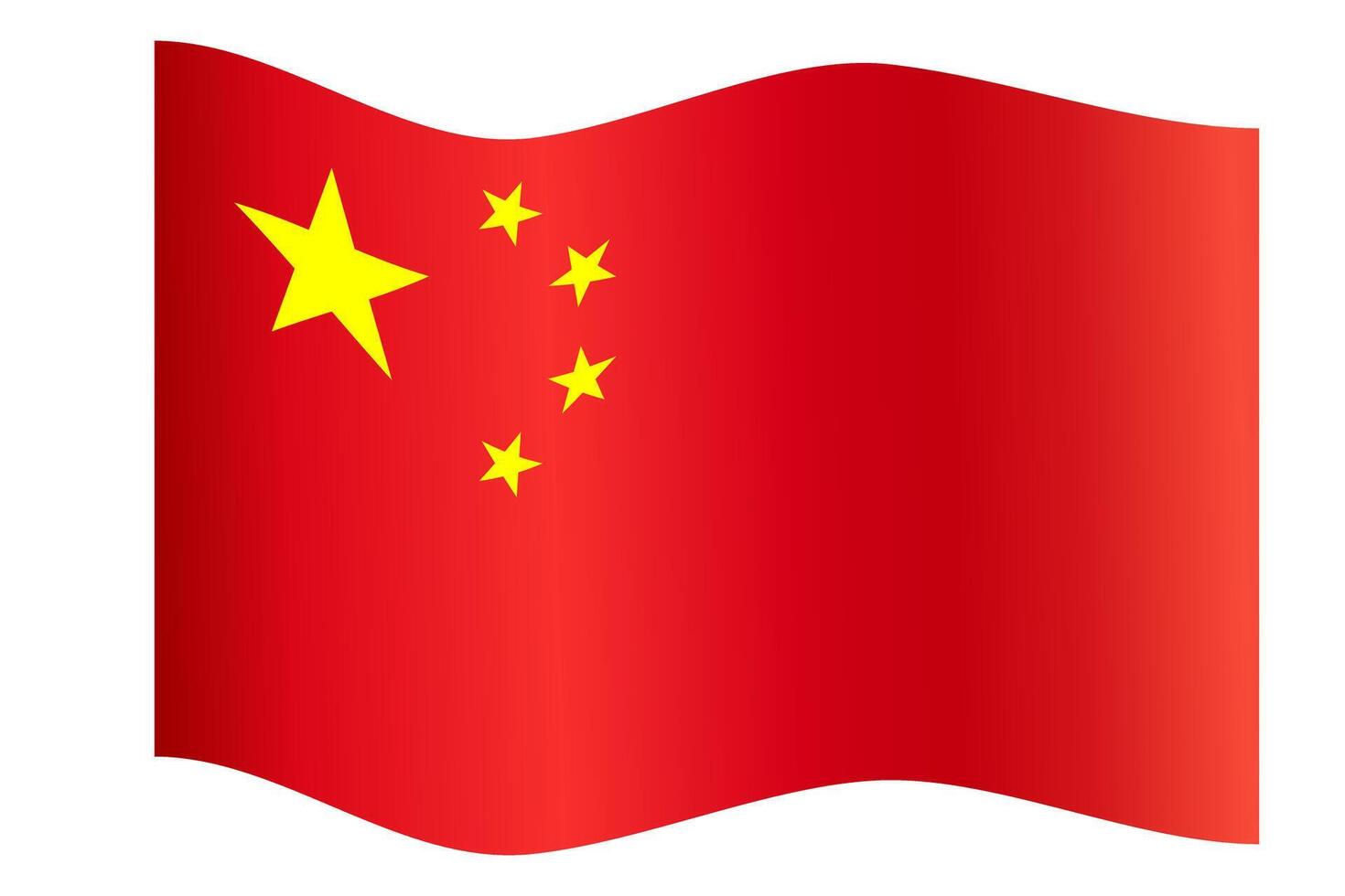 Flag of China background decoration waving 3d gradient. vector