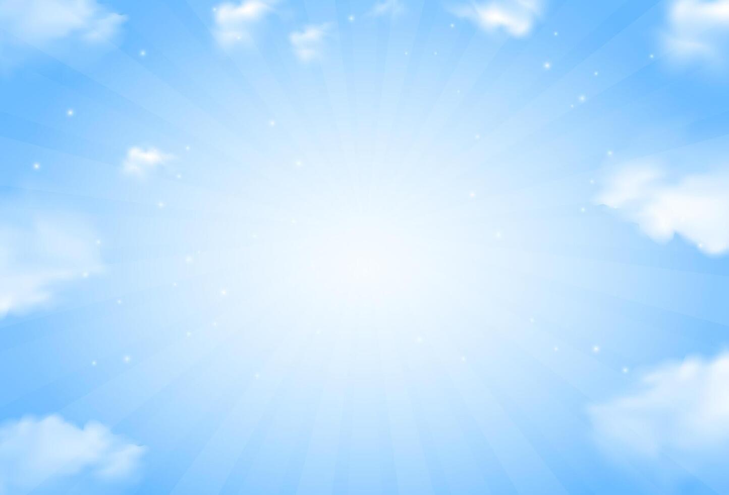 Background of Serene winter landscape with snow covered trees, a clear blue sky, and fluffy clouds, conveying the beauty and tranquility of a cold, sunny day vector