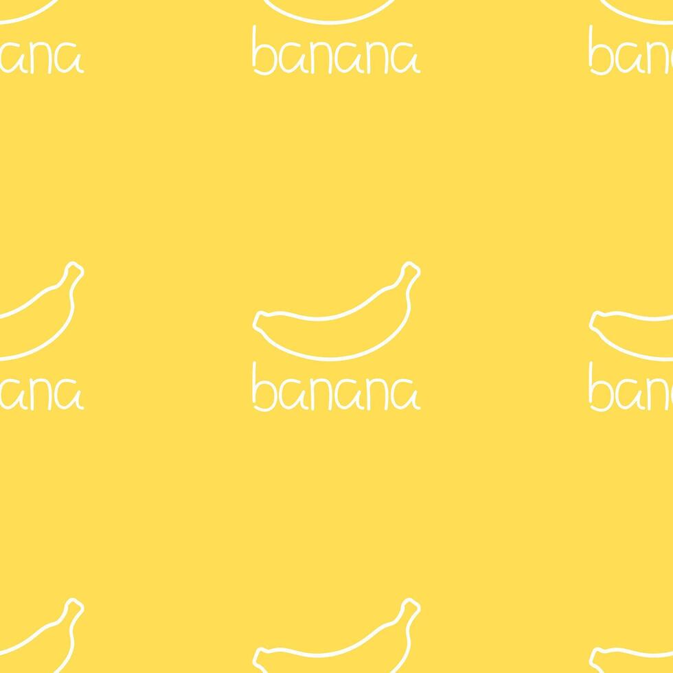 A seamless pattern with the shape of a banana consisting of white lines vector