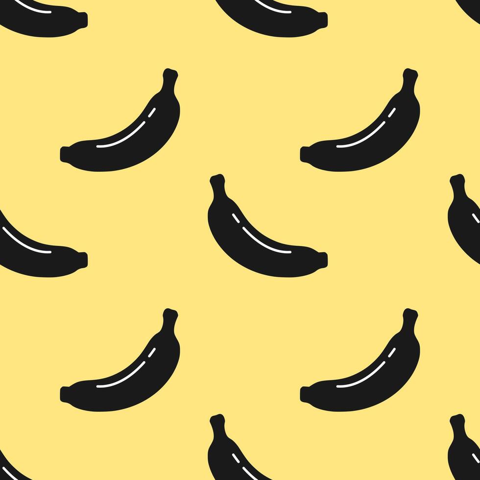a seamless pattern with shadow shapes of bananas vector