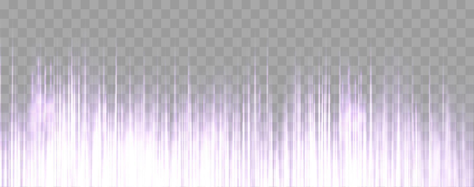 Purple glow speed lines, colorful light trails, stripes vector