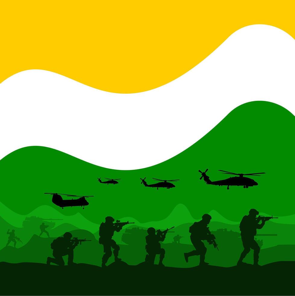 vijay diwas army day background vector