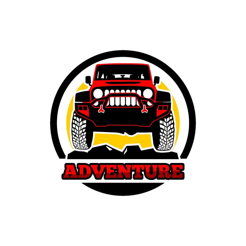 logo adventure offroad 4x4 vector
