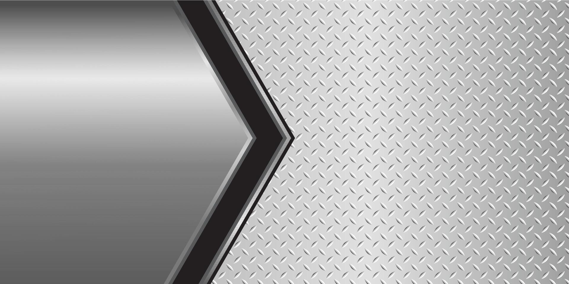 Illustration of a silver-gray metallic surface with a shiny diamond plate texture and 3D polished chrome finish. vector