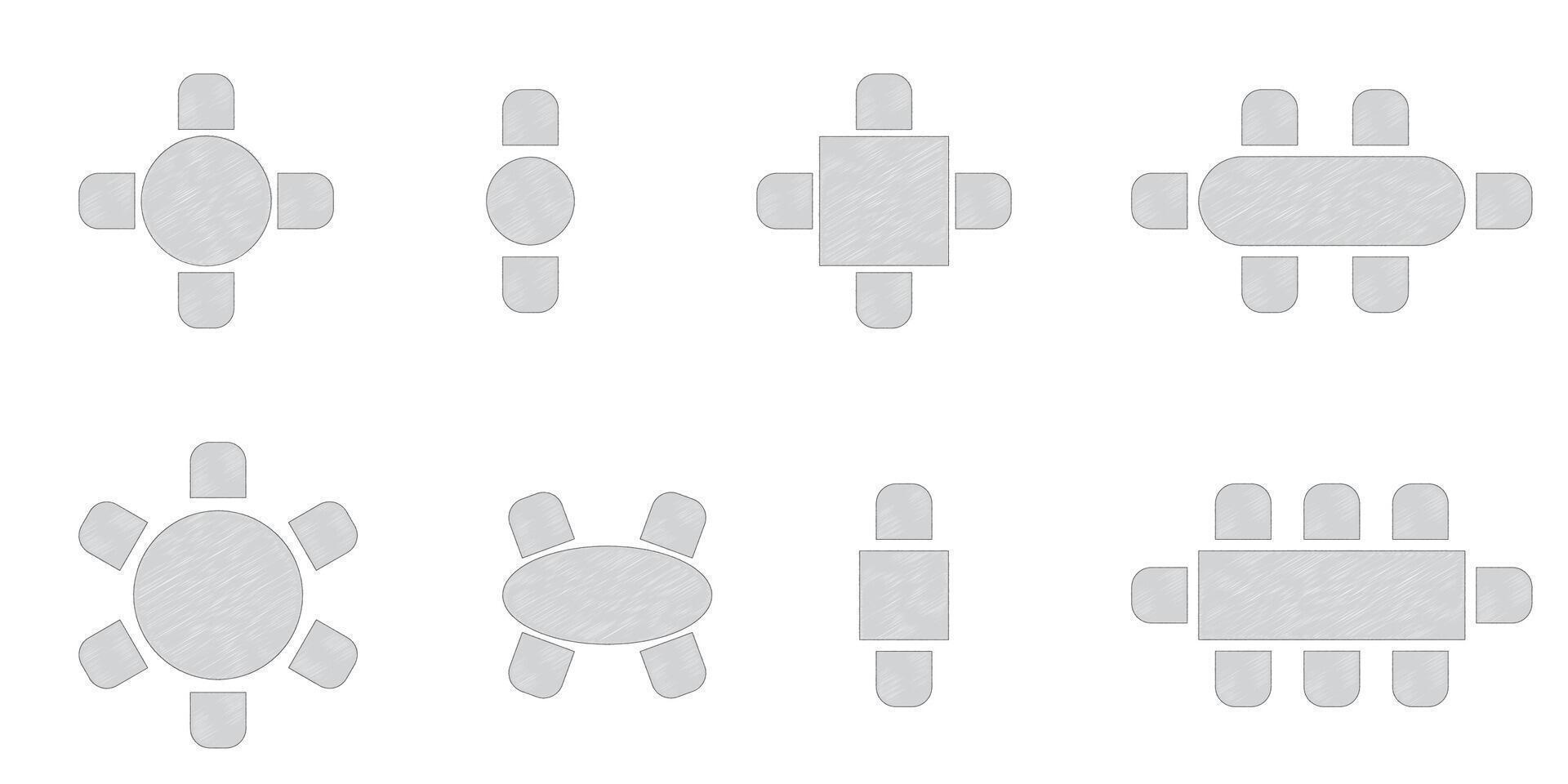 Wedding seating plan element. Conference banquet seminar classroom interior, conference hall and seminar room interior design. top view of arrangement of banquet furniture seats illustration vector
