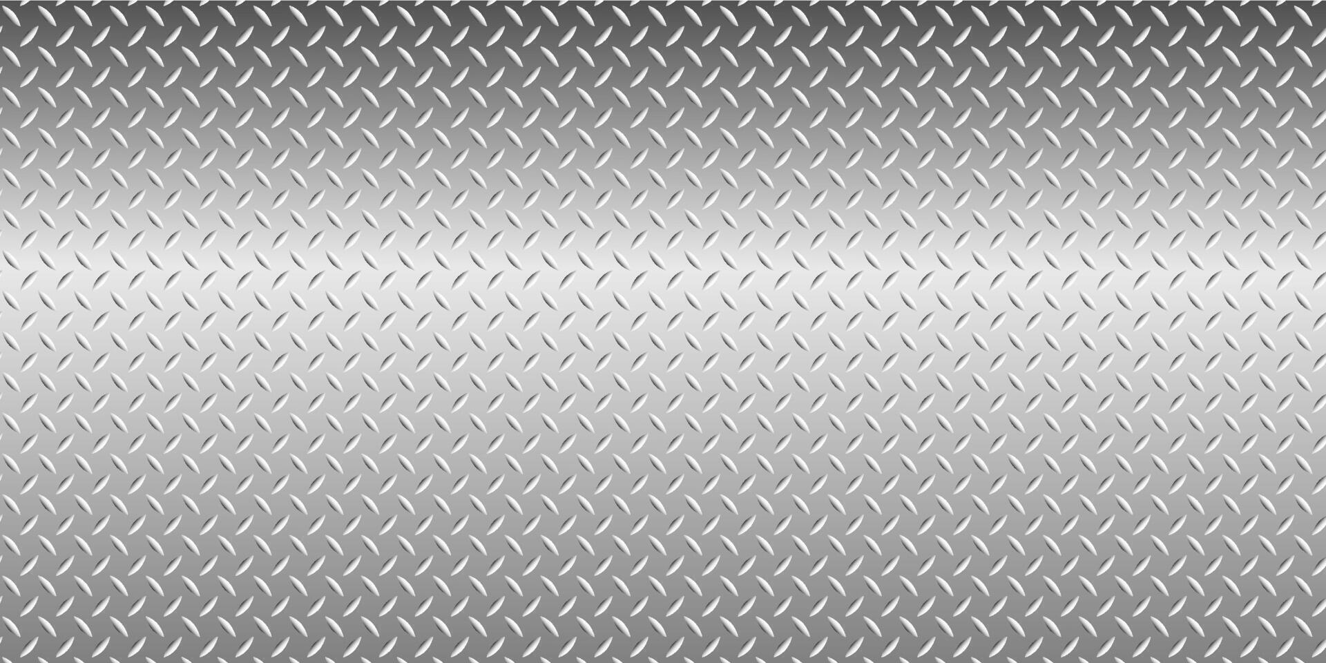 Silver gray metal checkered background, 3D polished chrome metallic and shiny diamond plate texture, illustration. vector