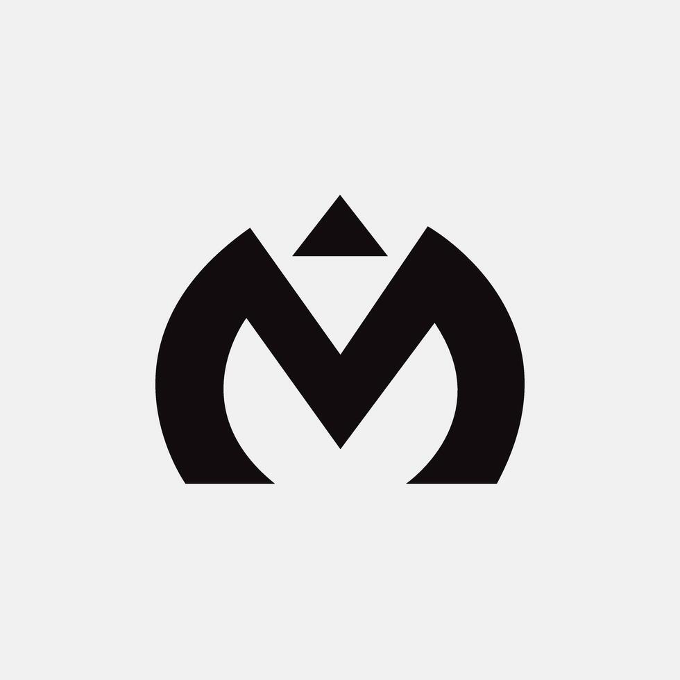 A simple yet modern M initial logo for a company that is editable. vector