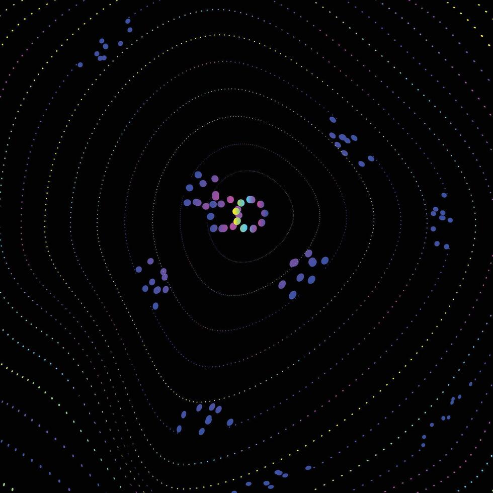 Abstract circular wave of particles. Futuristic dotted wave, Plexus effect. vector