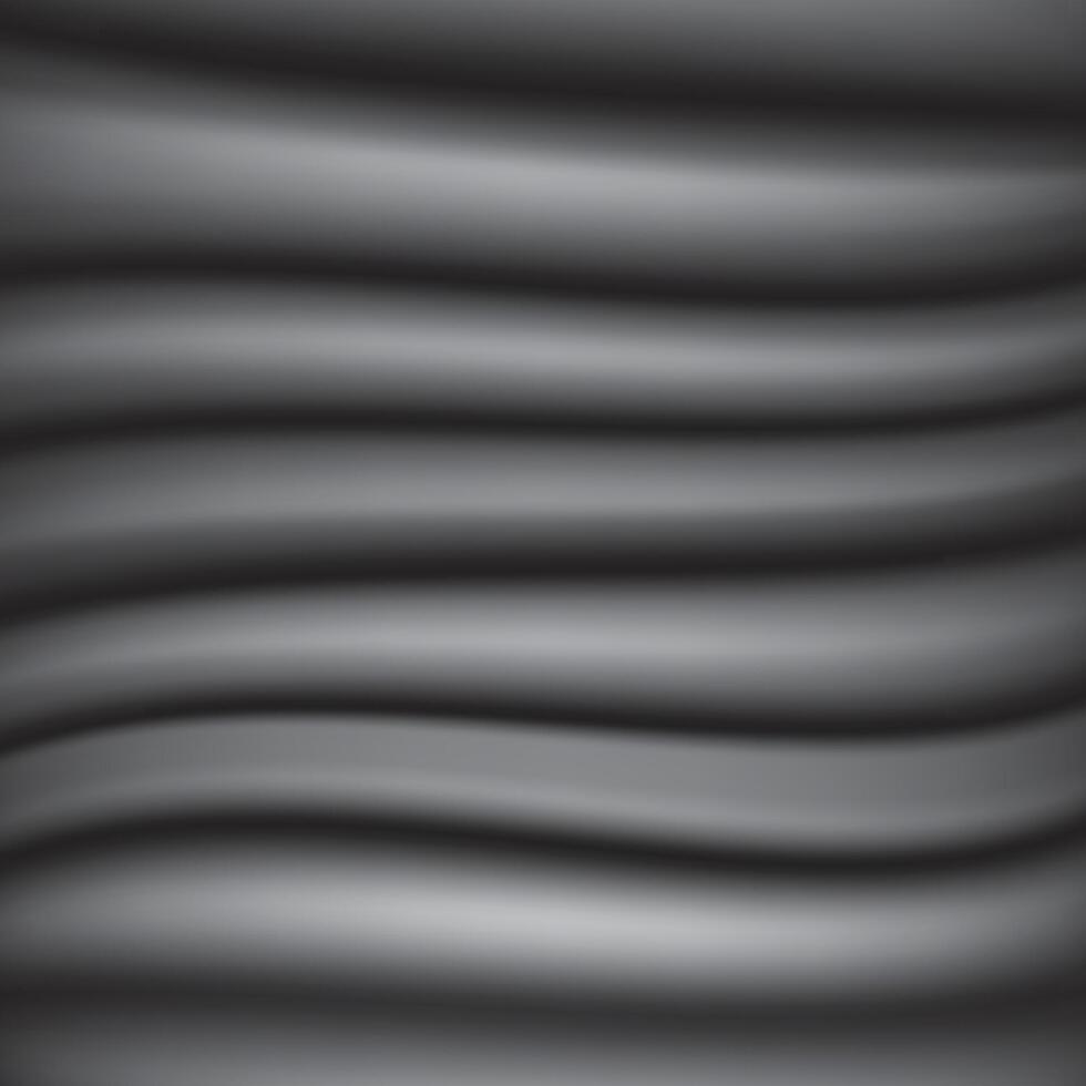 Abstract black background. Smooth black wave plastic. Dark luxury texture. vector