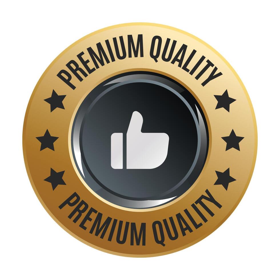 Premium Quality Logo, Premium Quality Badge, 100 Percent Premium Quality Seal, Best Products Emblem For Product and Service Basded Social Media Design vector