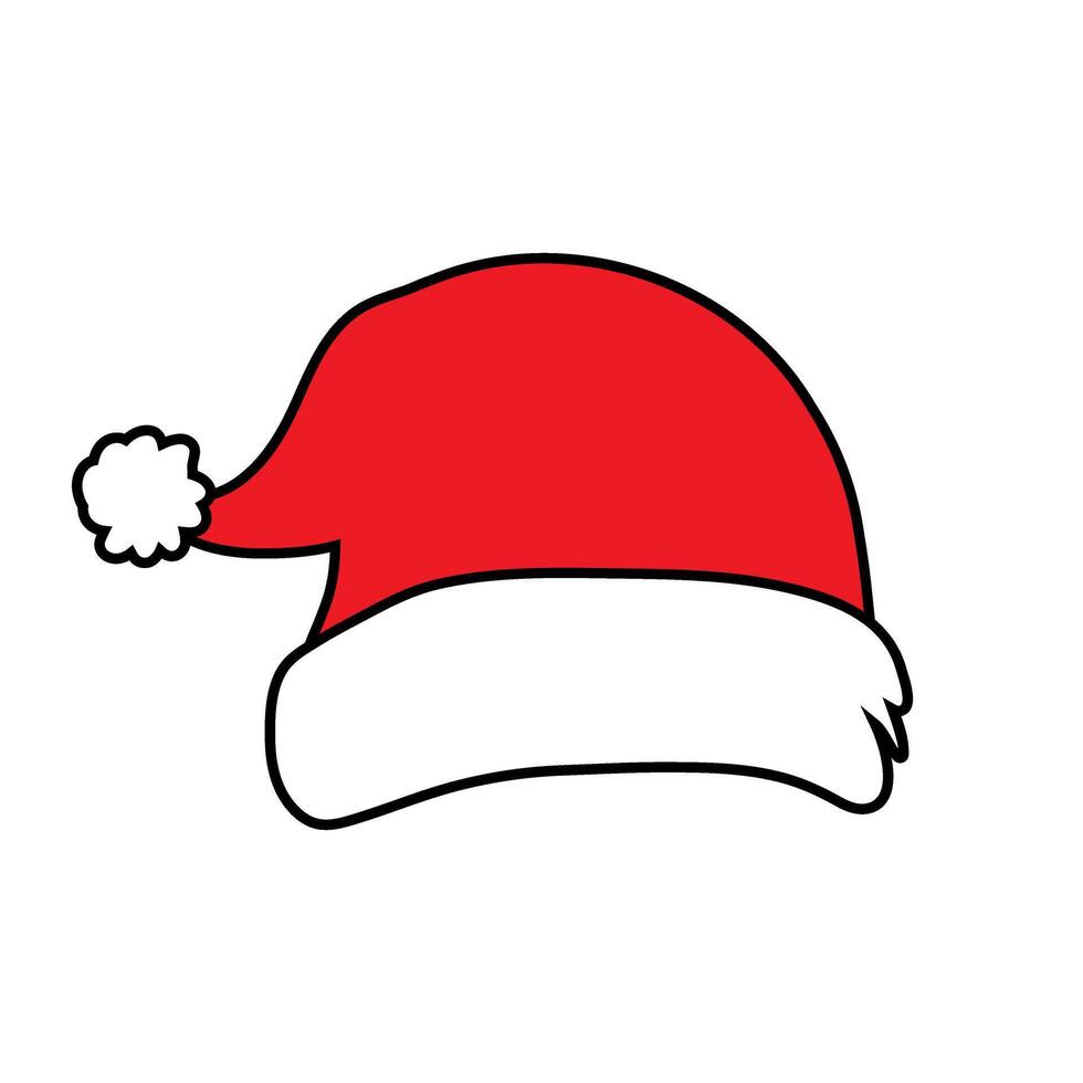 Santa hat icon . Christmas illustration sign. new Year symbol. vector
