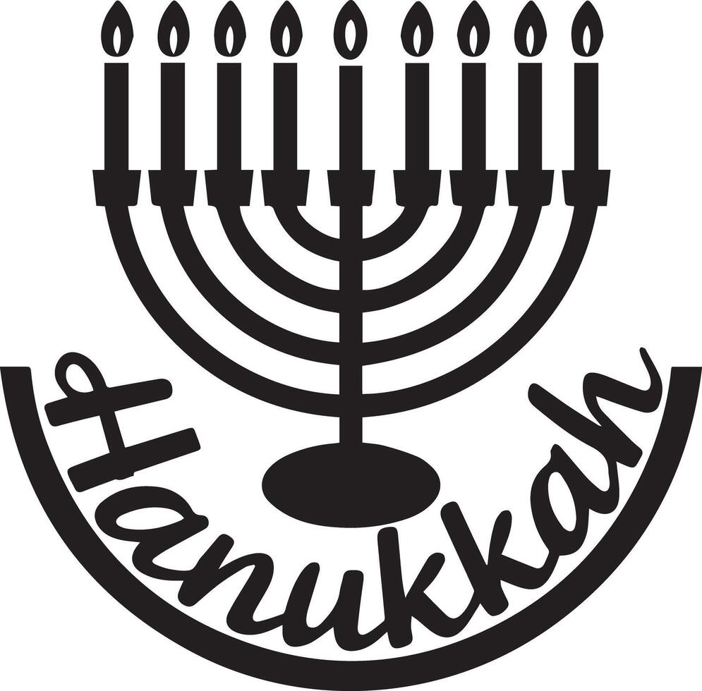 Hanukkah menorah illustration vector