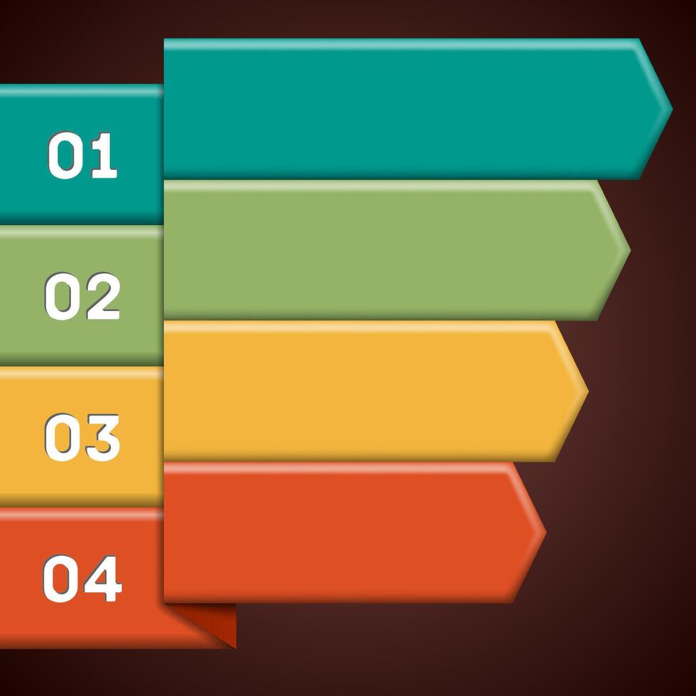Infographics with colorful ribbon pointers vector