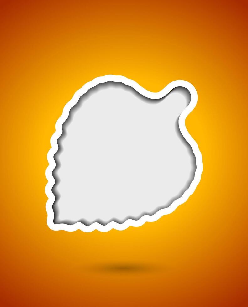 Cut out autumn leaf frame vector