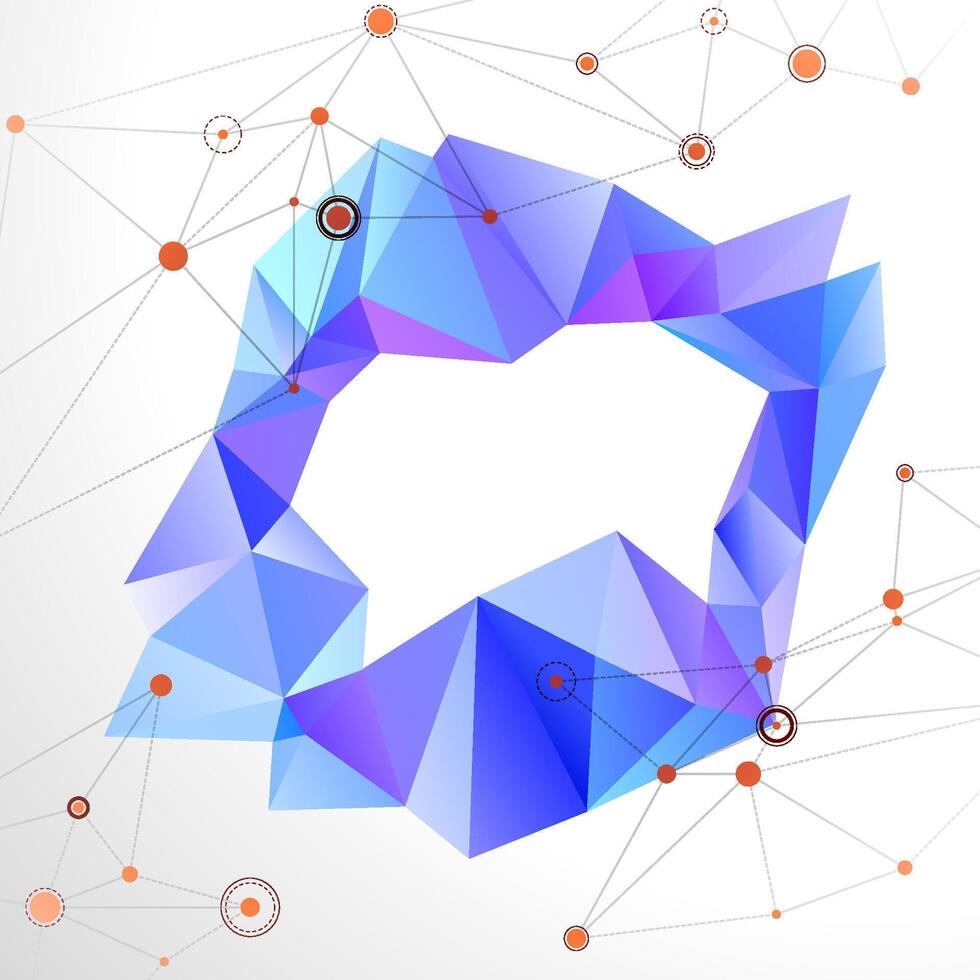 Abstract geometric mosaic ring vector