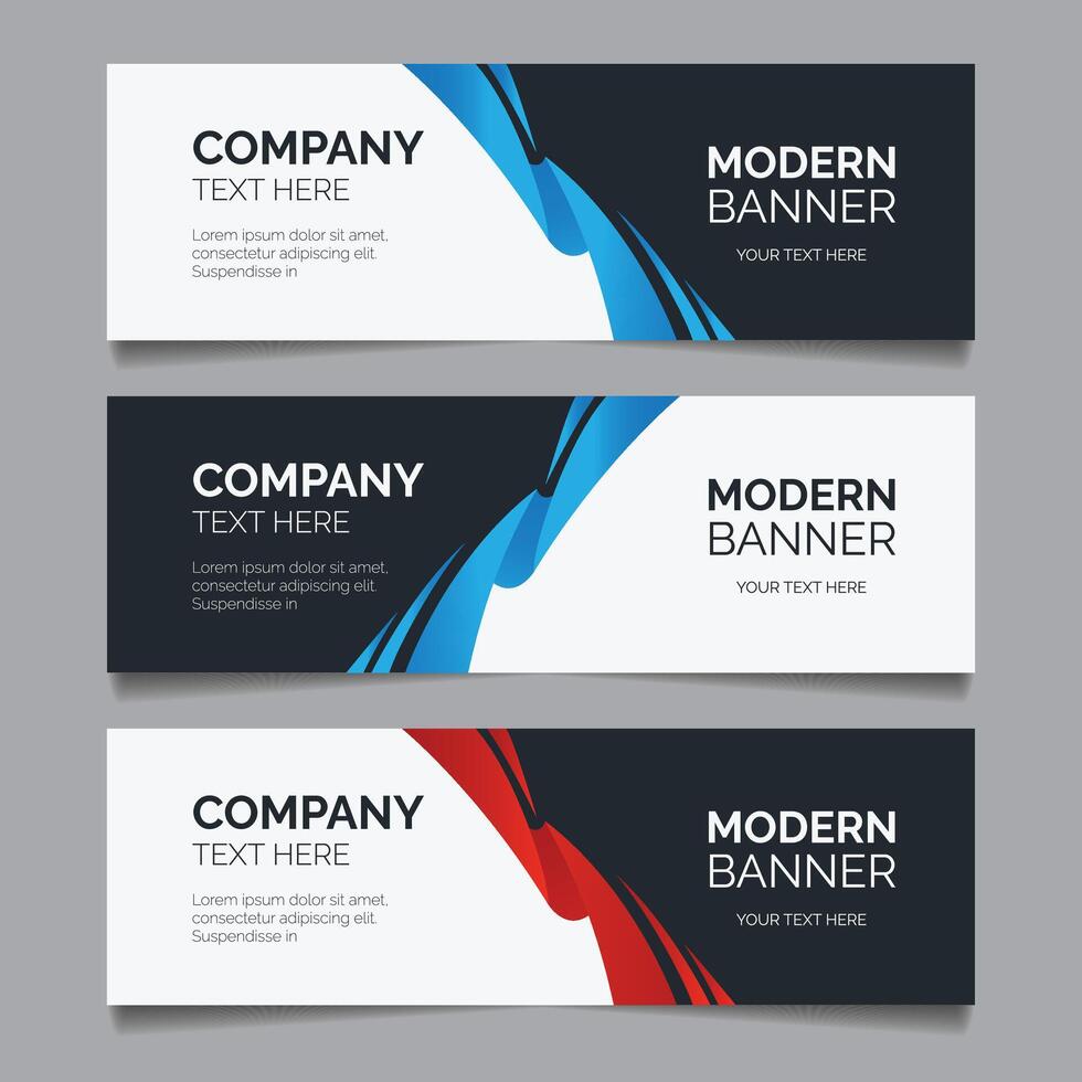 Abstract modern banner design template vector