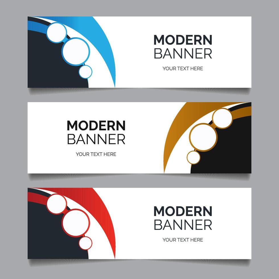 Abstract modern banner design set vector