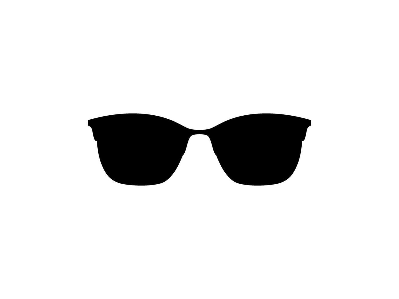 Sun Eye Glasses Silhouette, Front View, Flat Style, can use for Pictogram, Logo Gram, Apps, Art Illustration, Template for Avatar Profile Image, Website, or Graphic Design Element vector