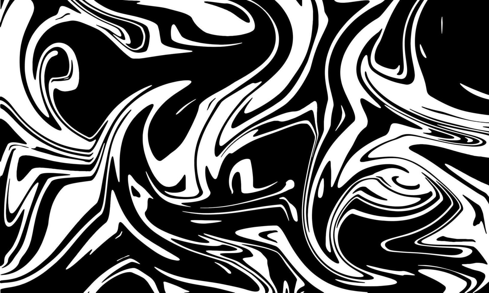 Black and White Abstract Liquid Flow vector