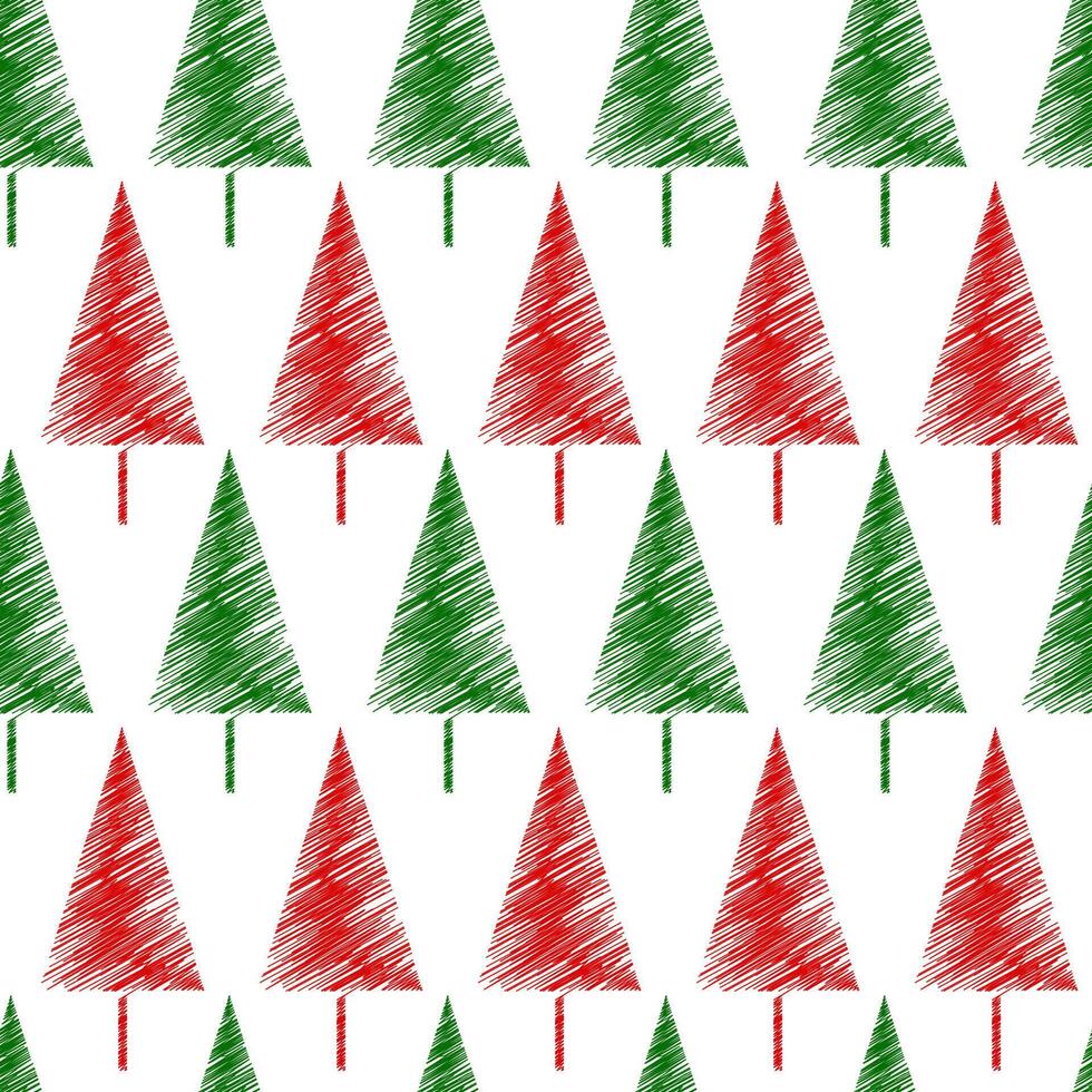 Red and Green Christmas Tree Wallpaper vector