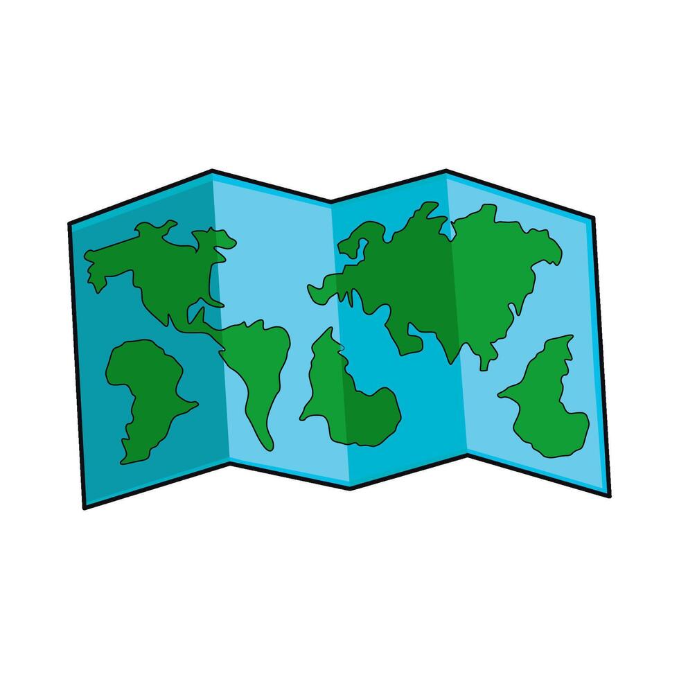 illustration of paper map vector
