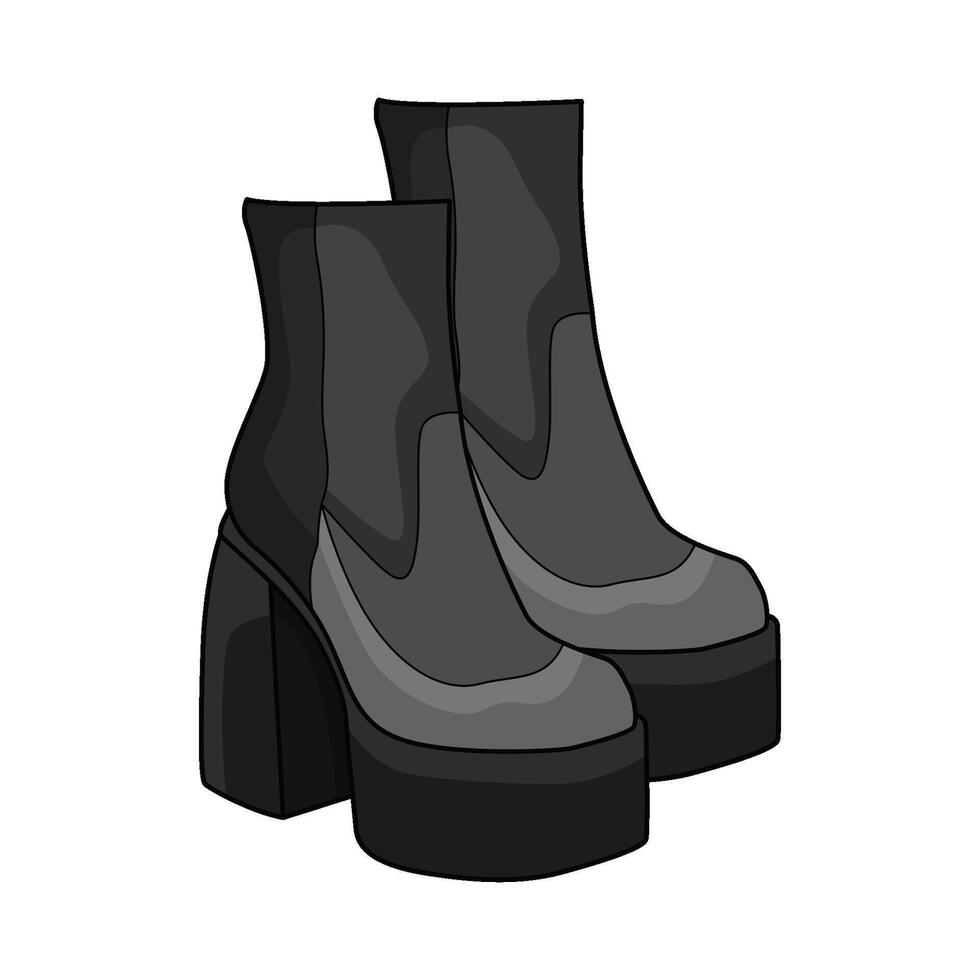 illustration of women boots vector