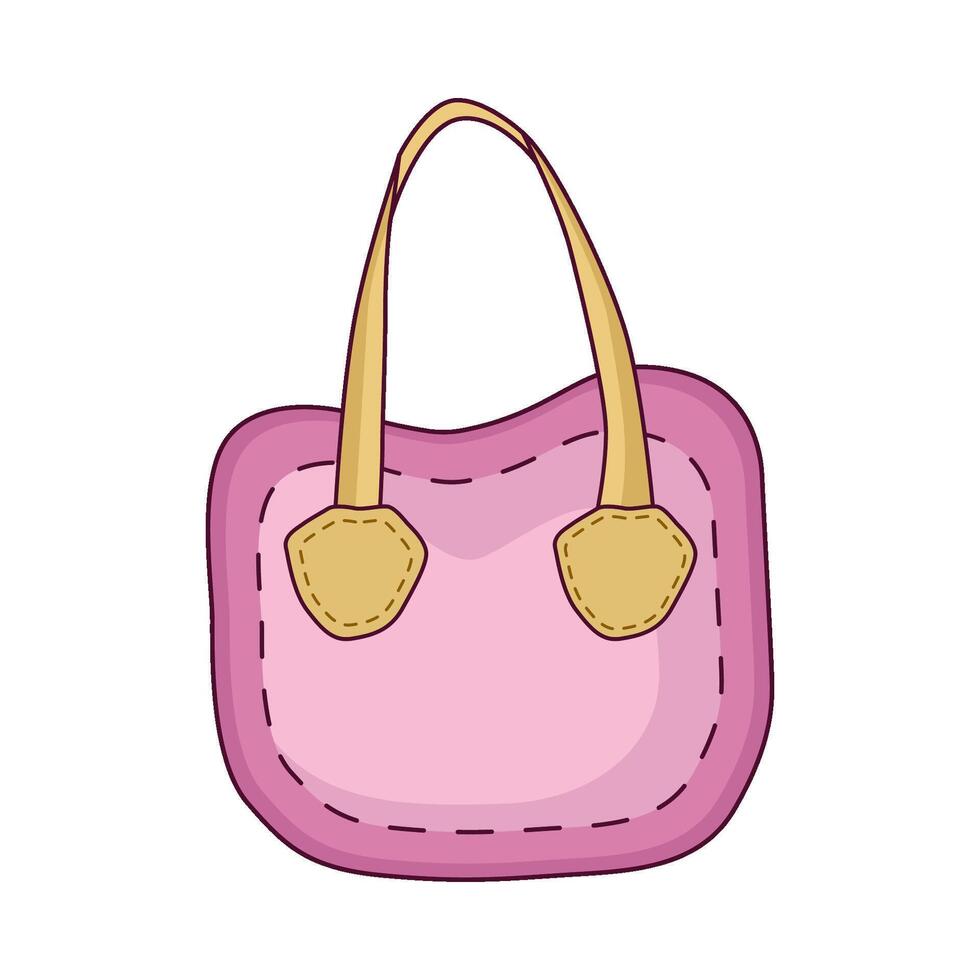 illustration of pink handbag vector