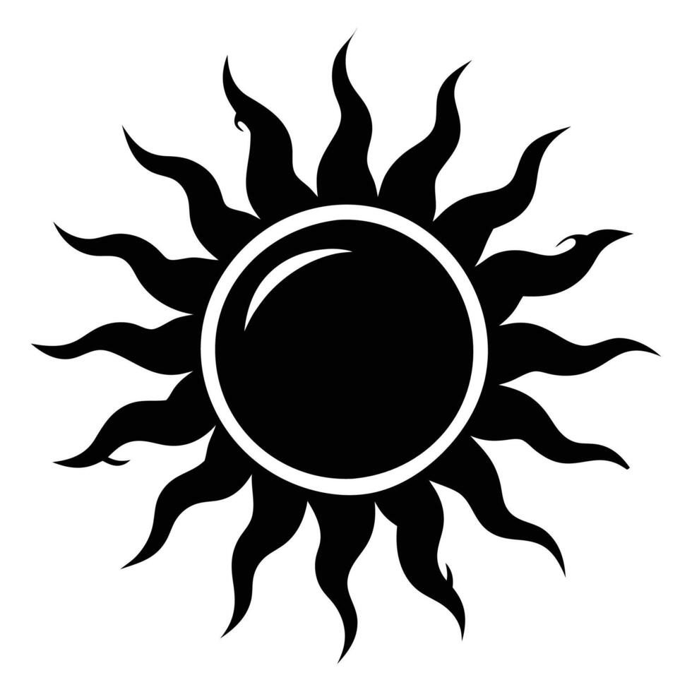 sun silhouette art vector