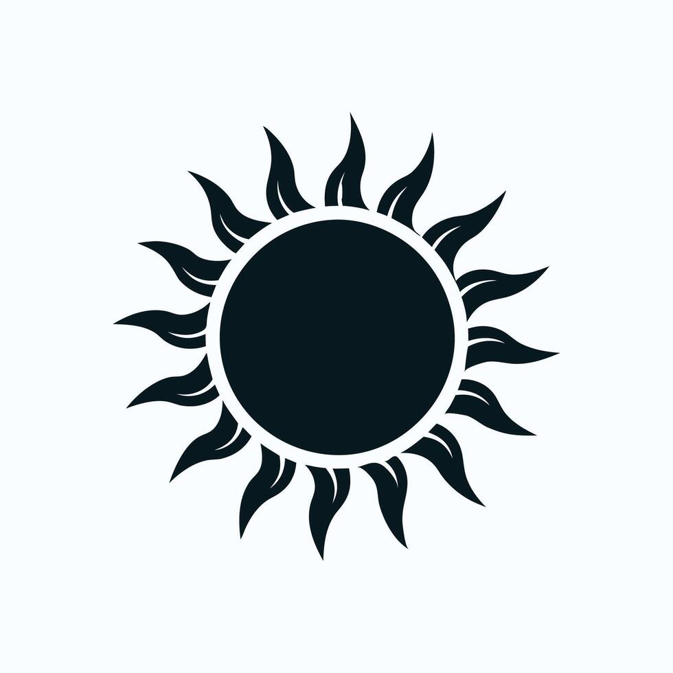 sun silhouette , bright and dynamic celestial art design vector