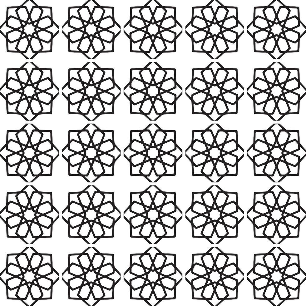 Seamless Geometric Black pattern illustration. vector