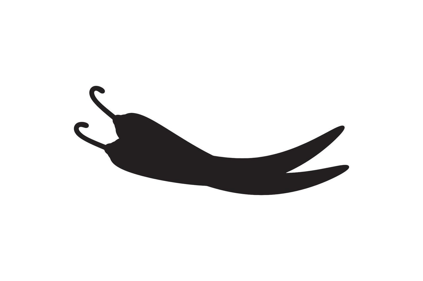 Hot chili icon simple silhouette illustration. vector