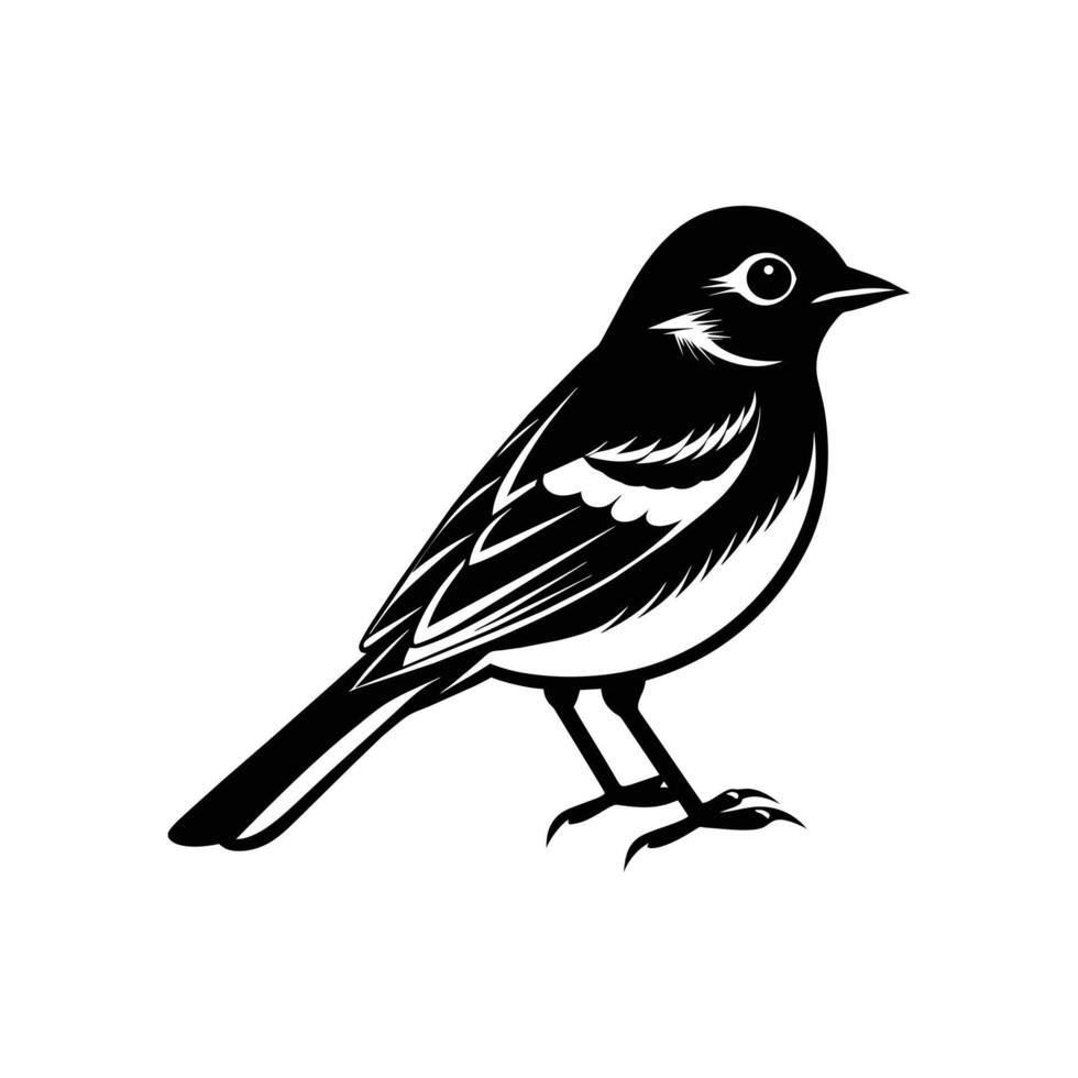 A Logo Illustration for a Cute Magpie Bird Icon vector