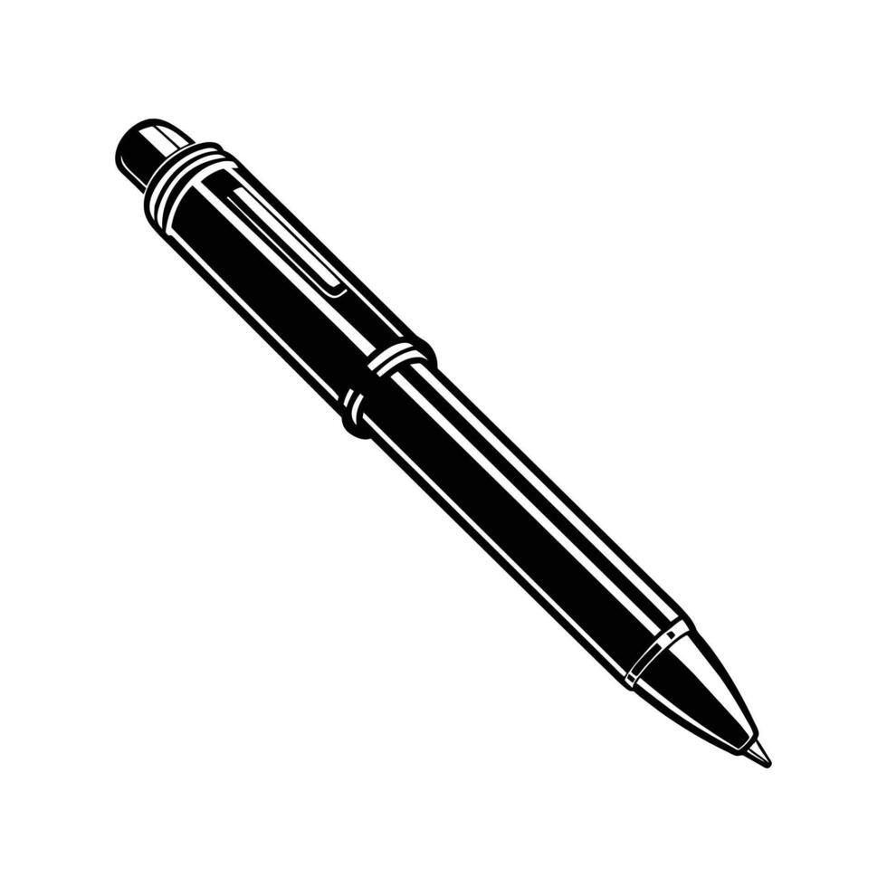 Illustration of a Simple Ball Pen Logo Icon vector