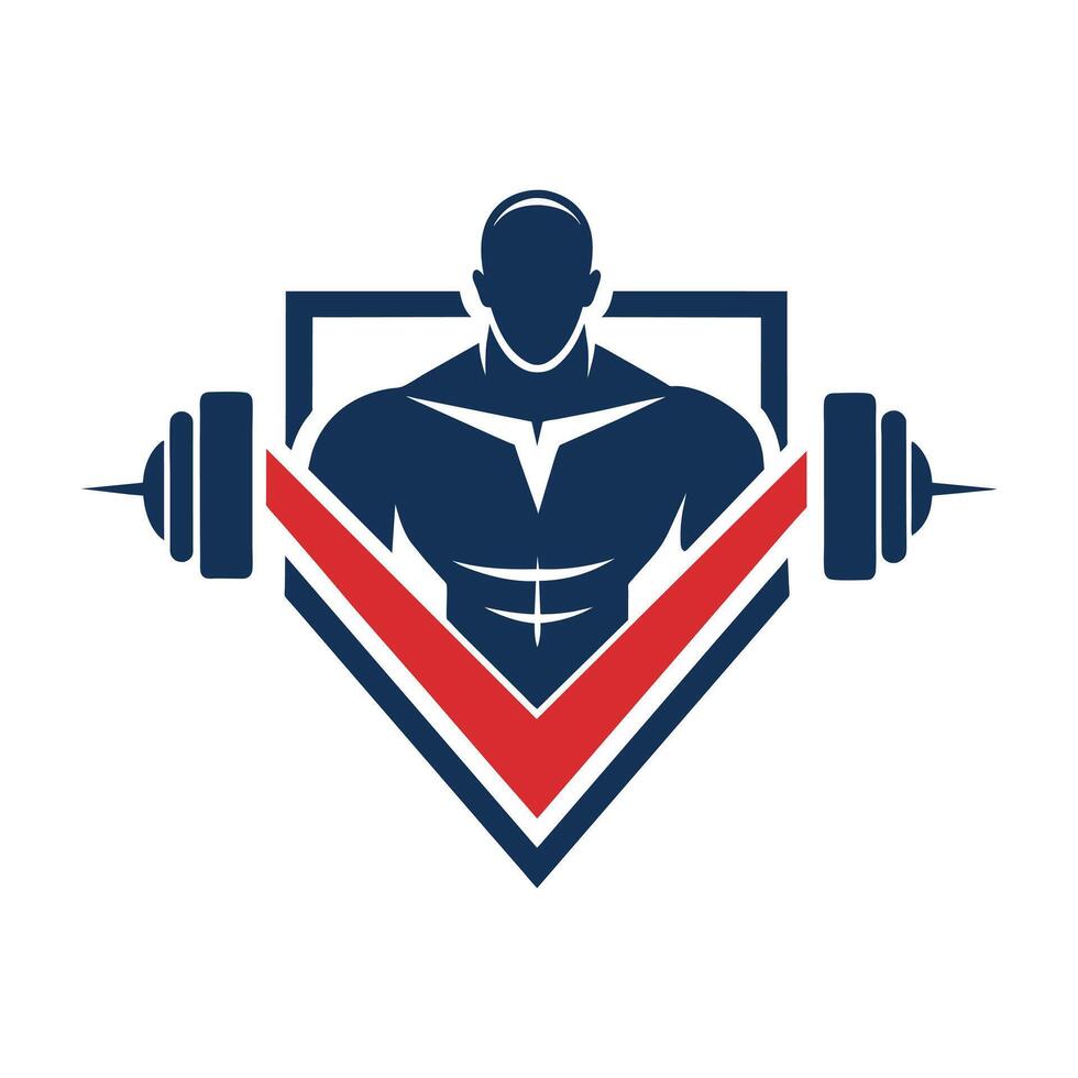 A fitness gym center logo icon illustration for men vector