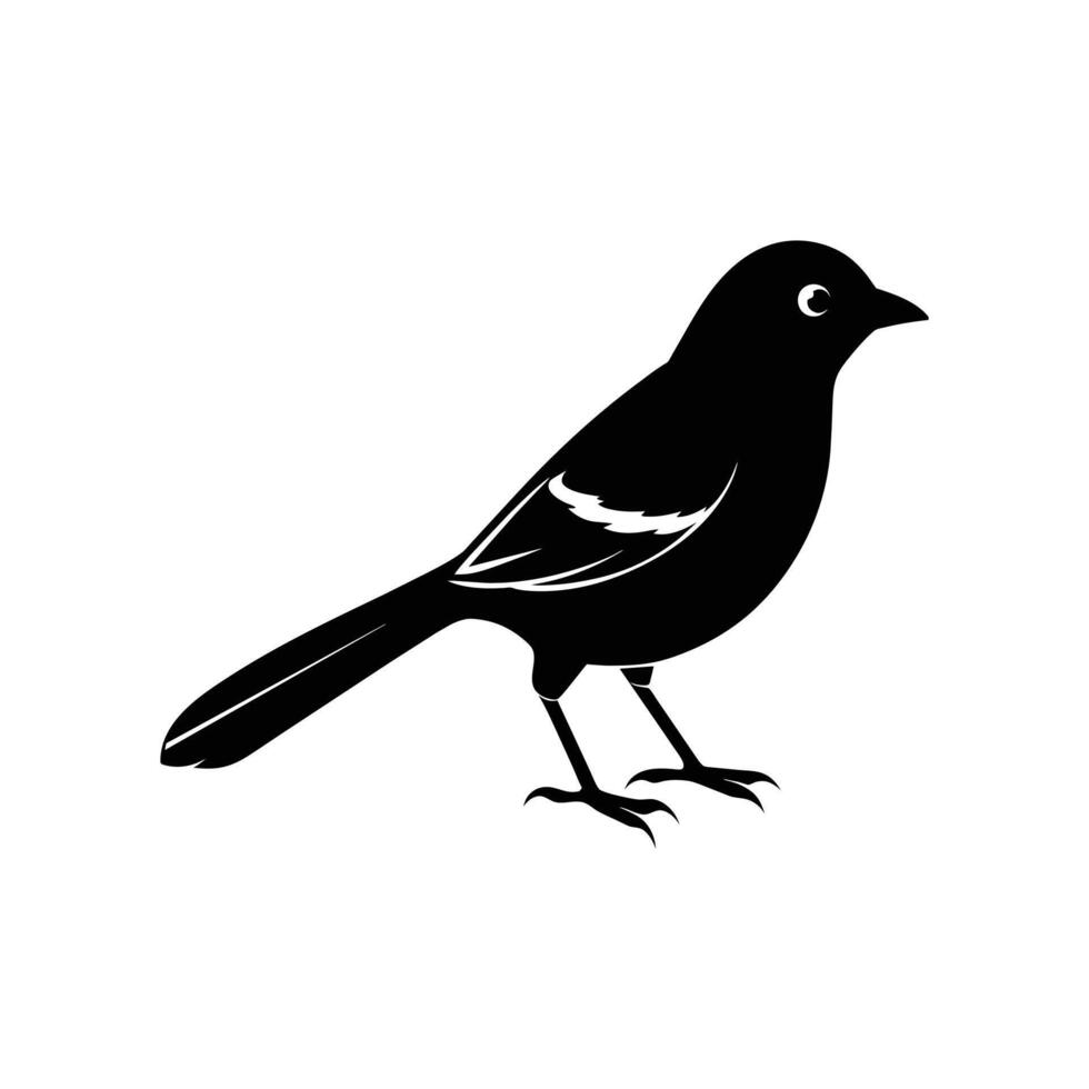 An Illustration of a Cute Magpie Bird Logo Icon vector