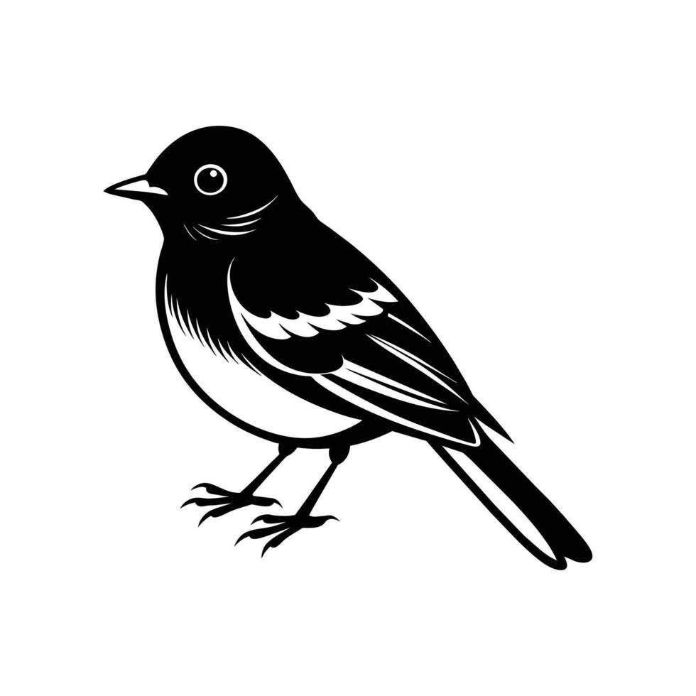 A Logo Icon Illustration of a Cute Magpie Bird vector