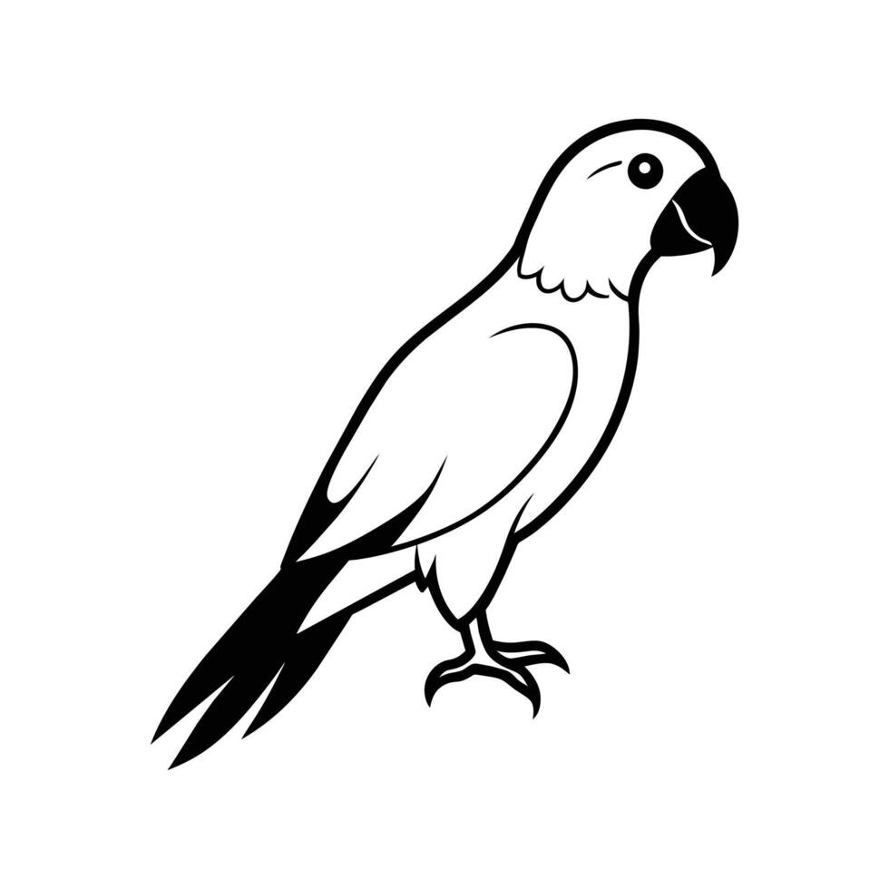 A Cute Bird Logo Icon for Parrot Illustration vector