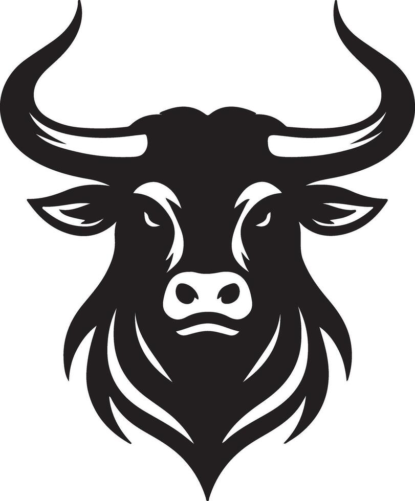 Illustrations of a bull head. vector