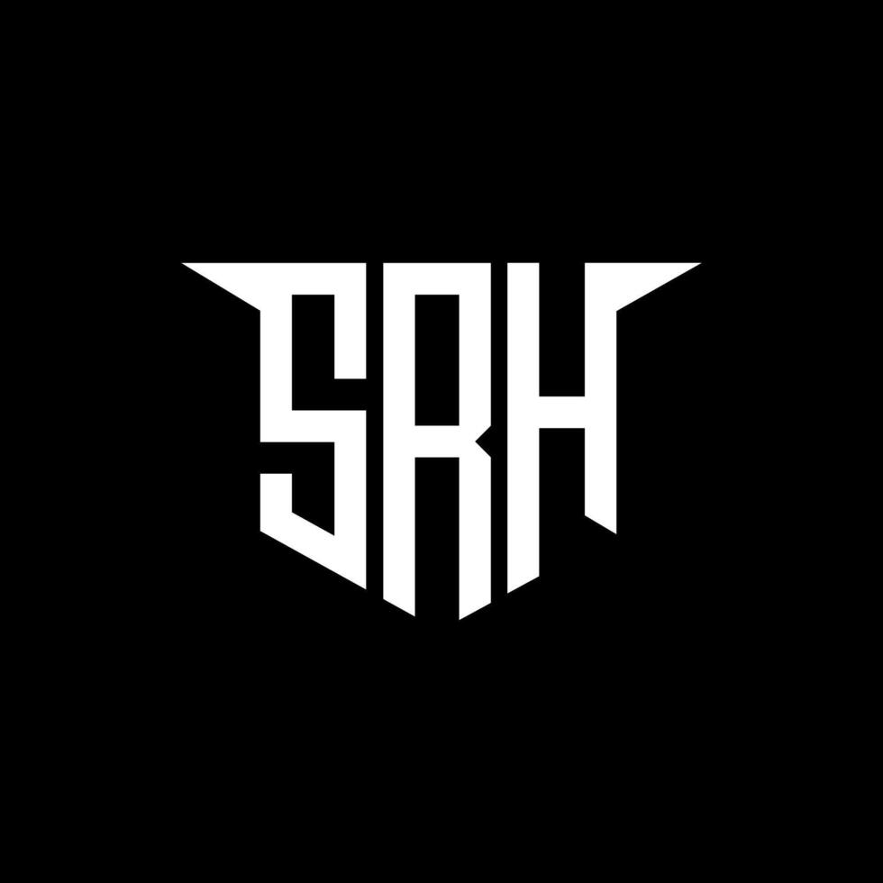 SRH letter logo design with white background in illustrator, logo modern alphabet font overlap style, calligraphy designs for logo, Poster, Invitation, etc. vector