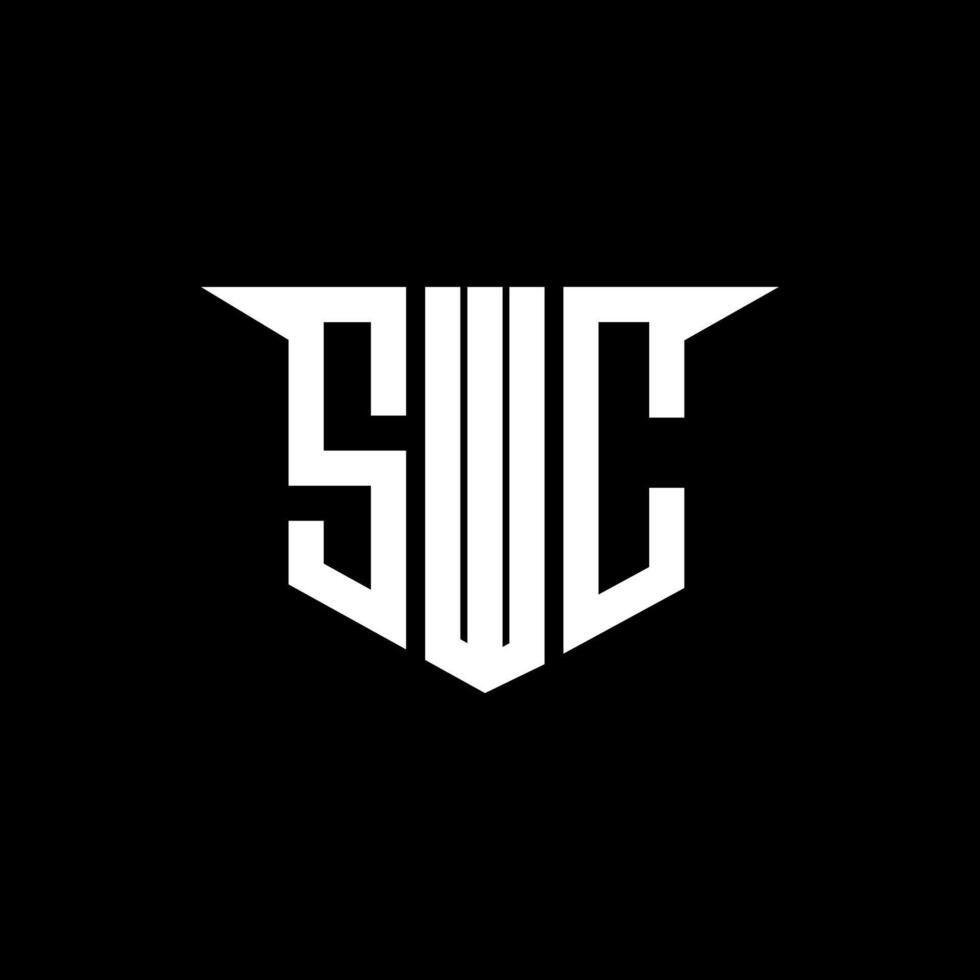 SWC letter logo design with white background in illustrator, logo modern alphabet font overlap style, calligraphy designs for logo, Poster, Invitation, etc. vector