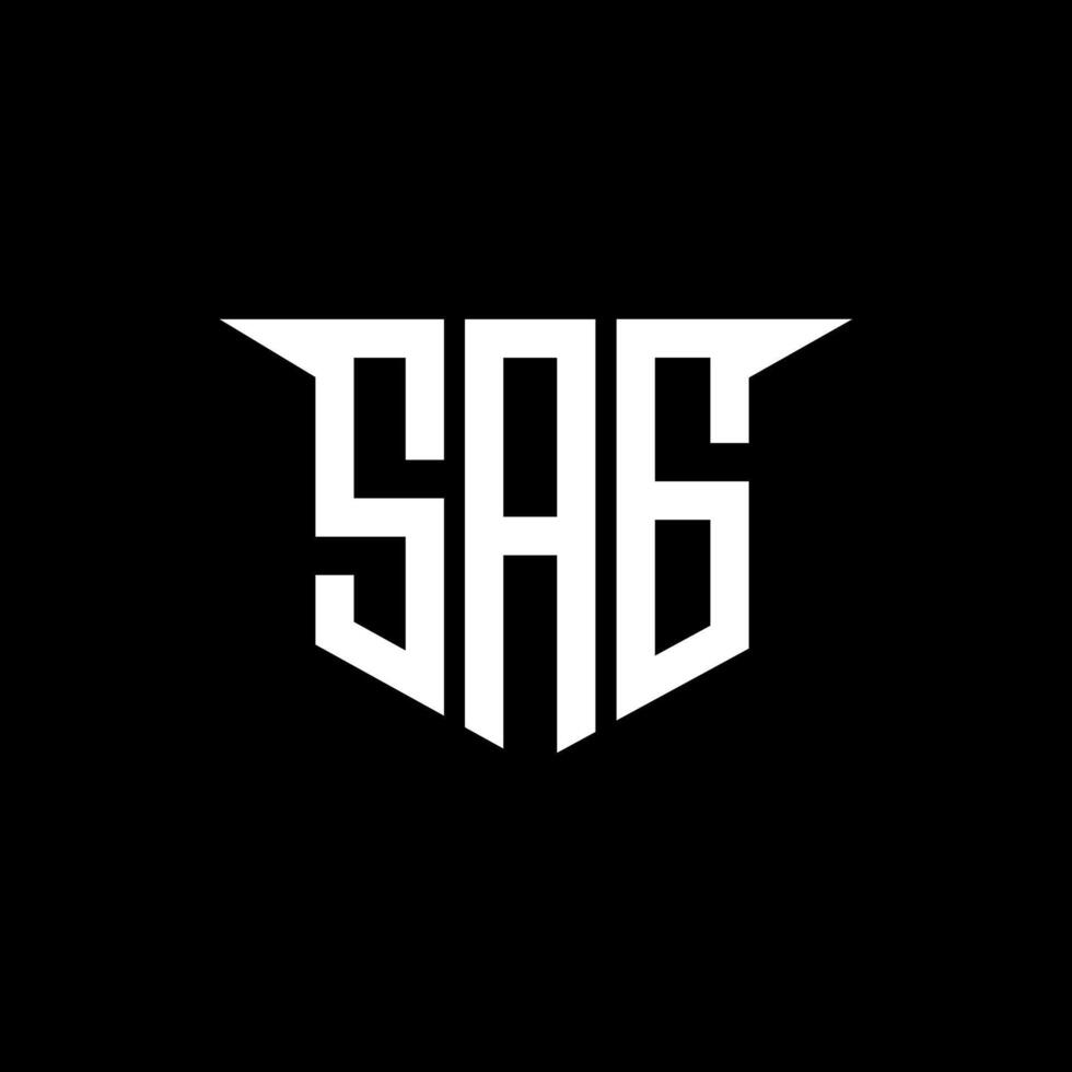 SAG letter logo design with white background in illustrator, logo modern alphabet font overlap style, calligraphy designs for logo, Poster, Invitation, etc. vector
