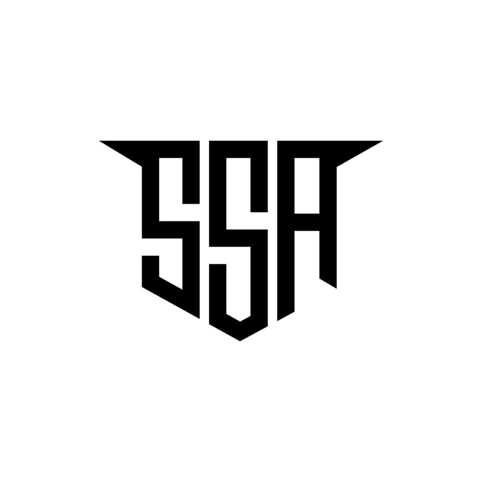 SSA letter logo design with white background in illustrator, logo modern alphabet font overlap style, calligraphy designs for logo, Poster, Invitation, etc. vector