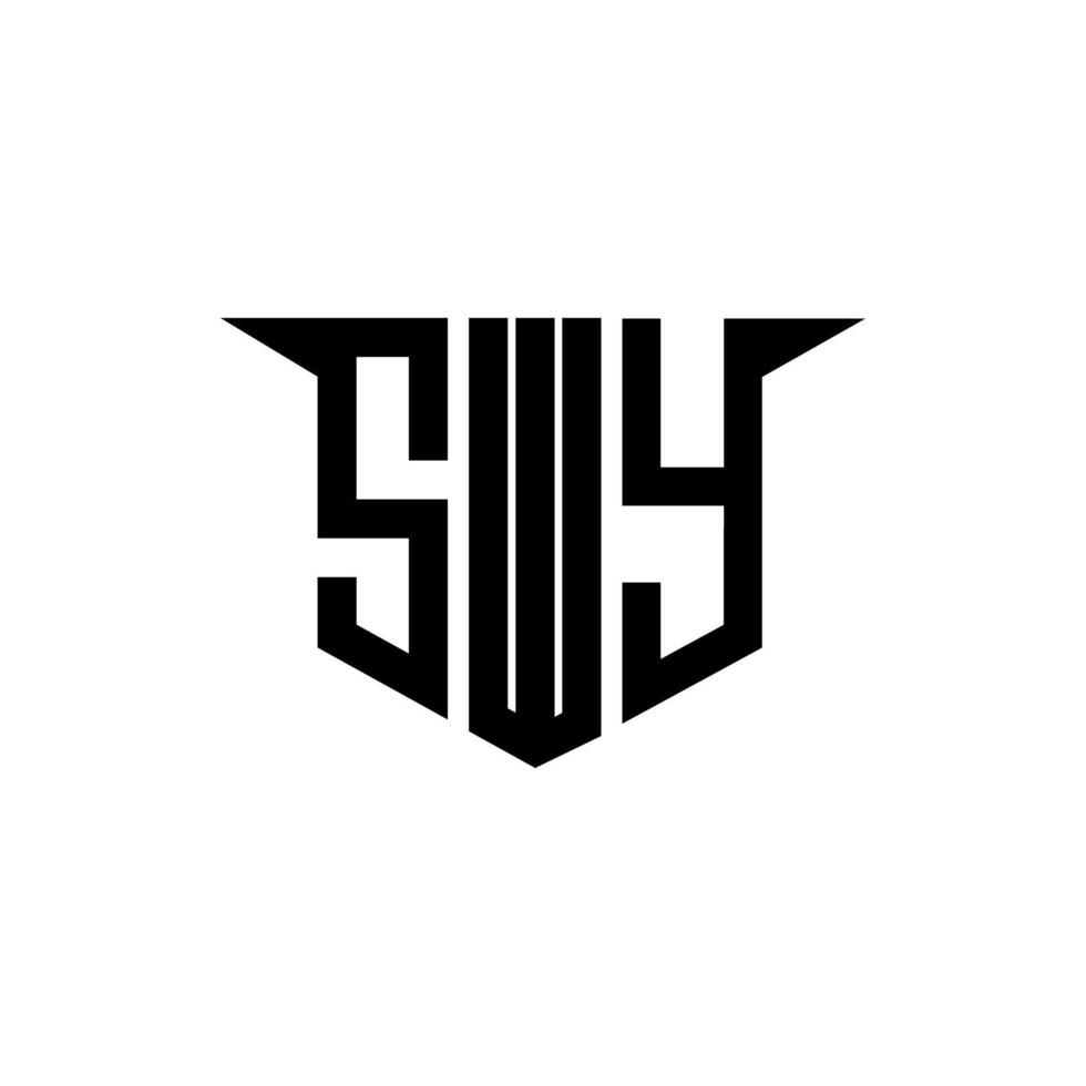 SWY letter logo design with white background in illustrator, logo modern alphabet font overlap style, calligraphy designs for logo, Poster, Invitation, etc. vector