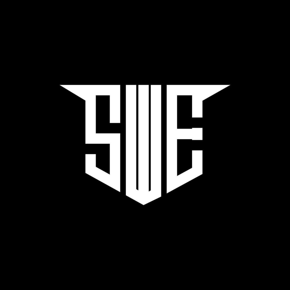 SWE letter logo design with white background in illustrator, logo modern alphabet font overlap style, calligraphy designs for logo, Poster, Invitation, etc. vector