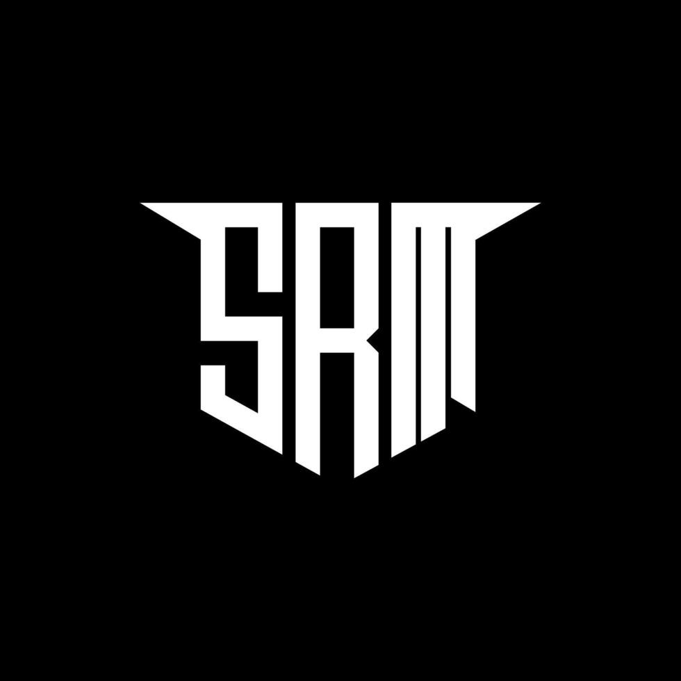 SRM letter logo design with white background in illustrator, logo modern alphabet font overlap style, calligraphy designs for logo, Poster, Invitation, etc. vector