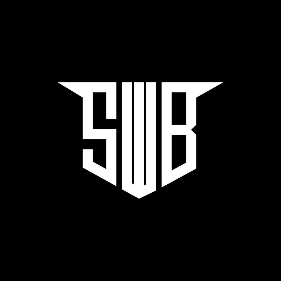 SWB letter logo design with white background in illustrator, logo modern alphabet font overlap style, calligraphy designs for logo, Poster, Invitation, etc. vector